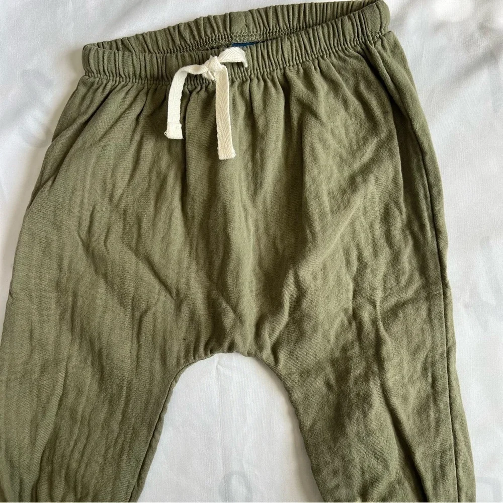 Old Navy Olive Green Kids Matching Pant Set Size 12-18 Months
